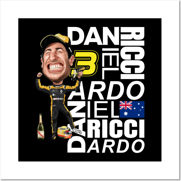 Daniel Ricciardo Shoey Wall Art by Rflectionart